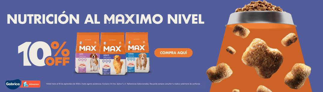 2026 PLANNING GABRICA Q3 02 - 10% OFF MAX Nutrición al maximo nivel Perro - (desde el 18 de julio hasta 30 de septiembre)