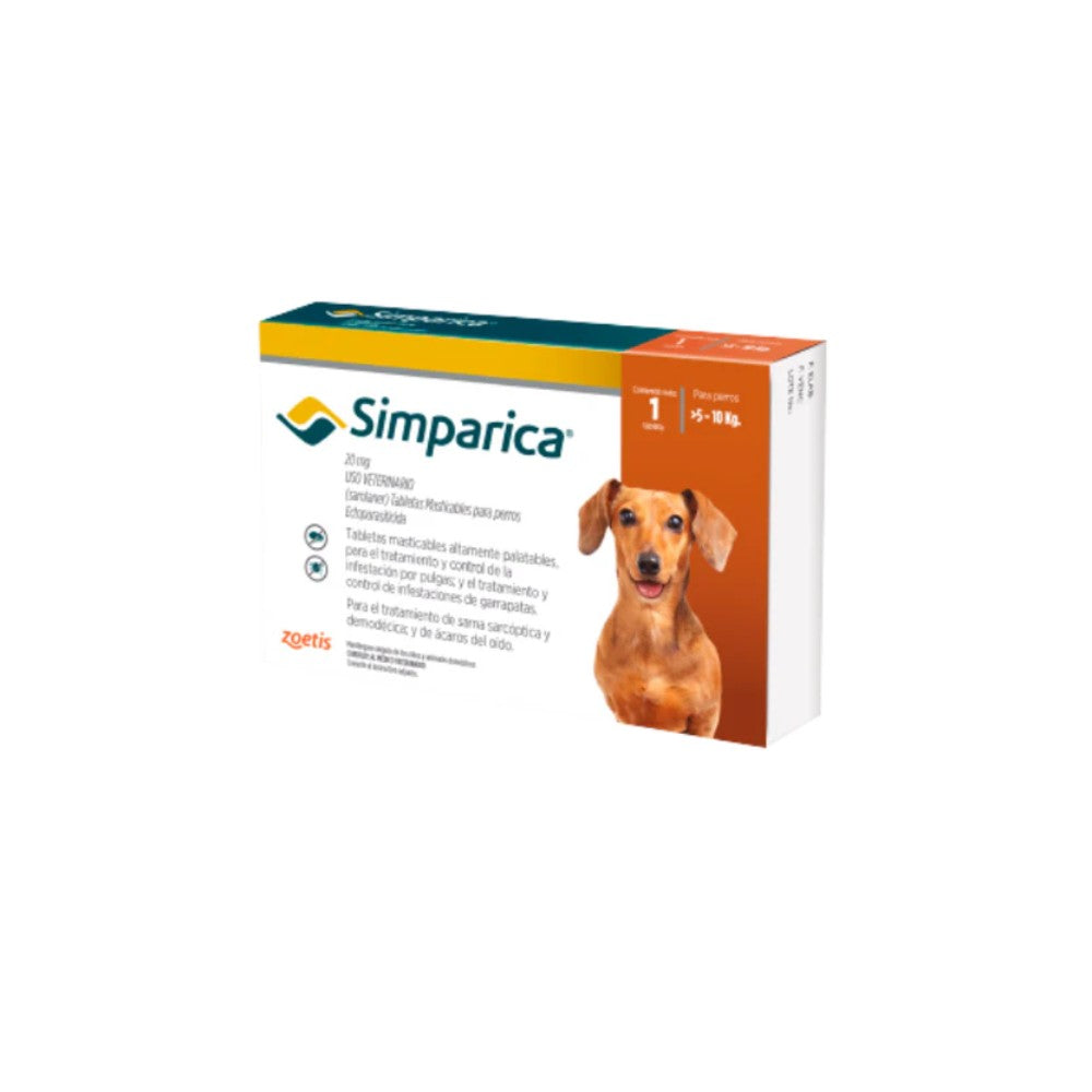 Antiparásitario Externo para perro  Simparica Caja 1 Tableta