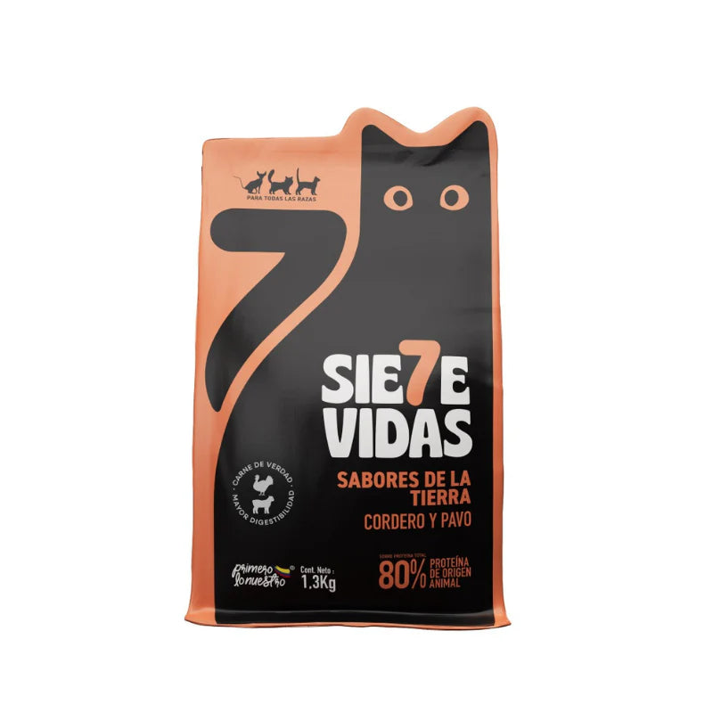 7 Vidas Alimento seco para Gatos Adultos – Sabores de la Tierra