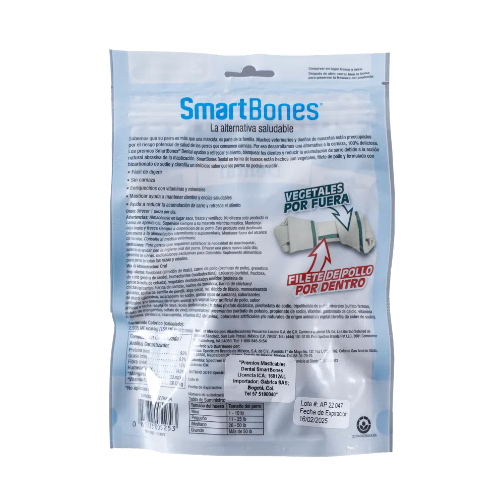 Snack para perro pequeño Smartbones dental 3 Und