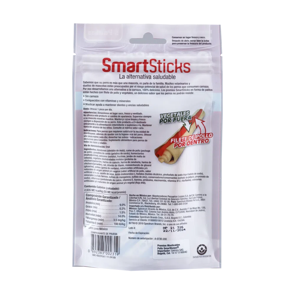 Snack para perro Smartsticks Pollo 5 Und