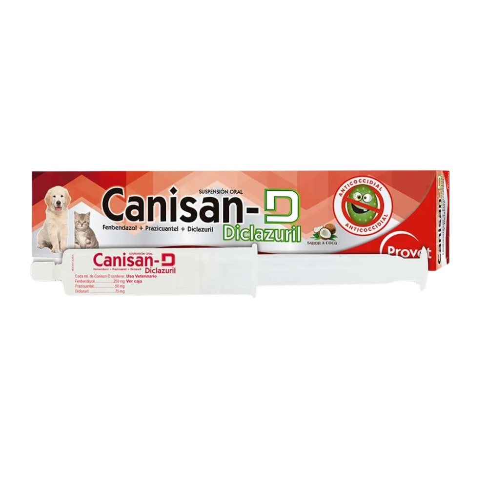Antiparasitario Canisan D suspension oral para perros y gatos