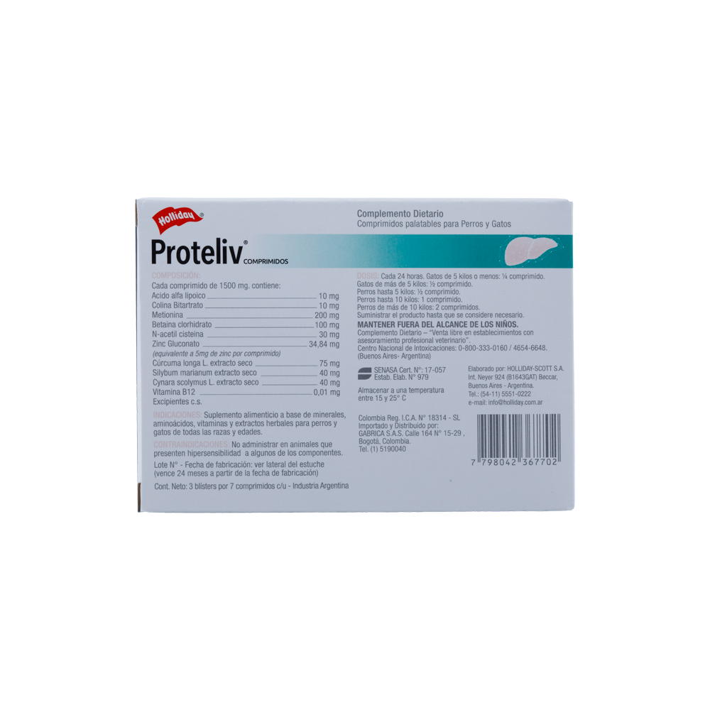 Hepatoprotector para Perros Proteliv 21 comprimidos