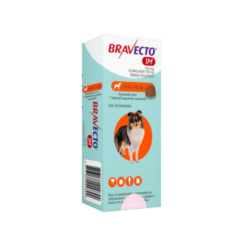 Bravecto 37 Días - Tableta Antipulgas Perros de 4.5 a 10 KG