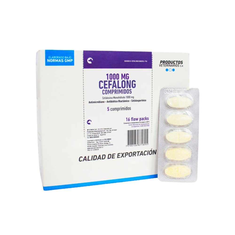 Cefalong 1000 Mg (Cefalexina) x 5 Tab