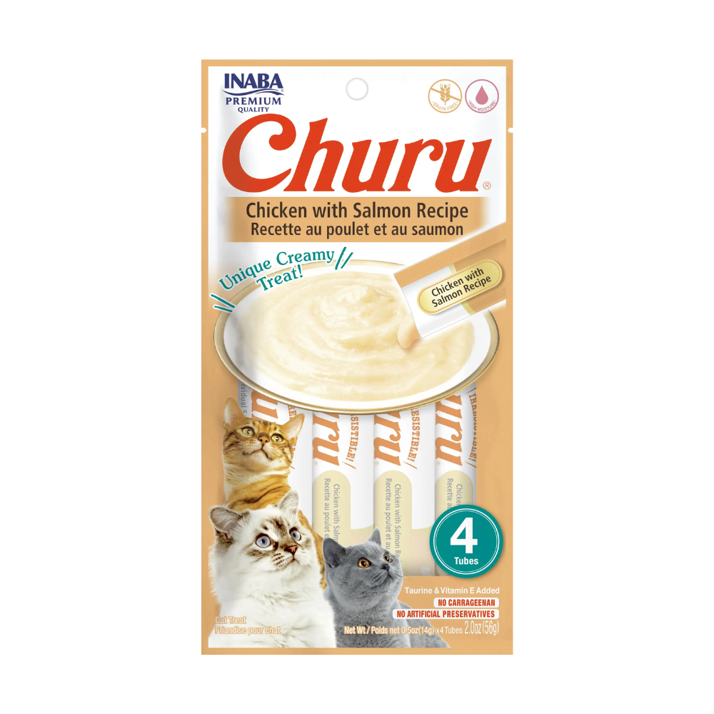 Churu Cat Snack 4p Chicken y Salmón - 56 gr