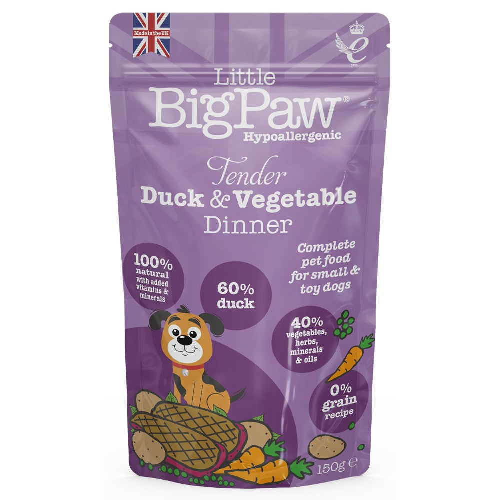 Comida Húmeda para perro Little Big Paw Pato y Verduras 150 gr