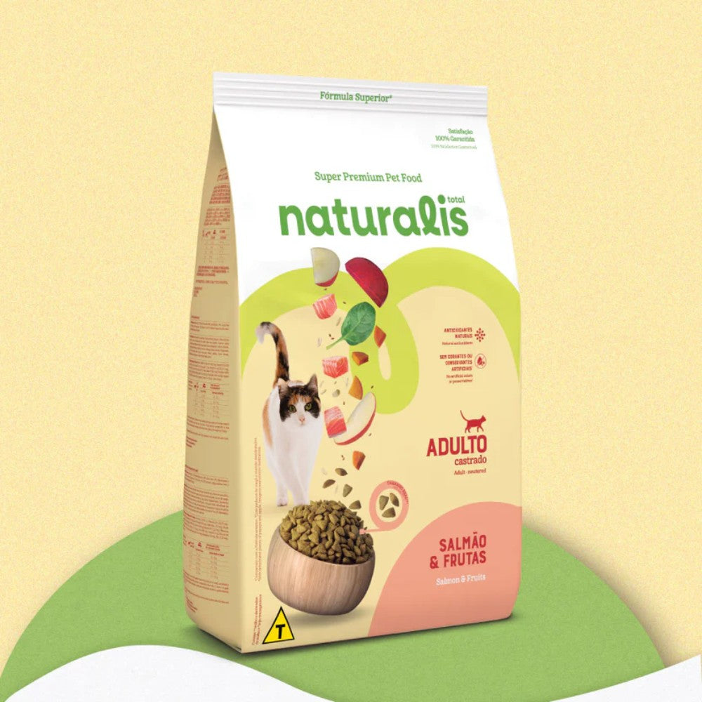 Comida para Gato Naturalis Adulto Castrado Salmon y Frutas 1,5 Kg
