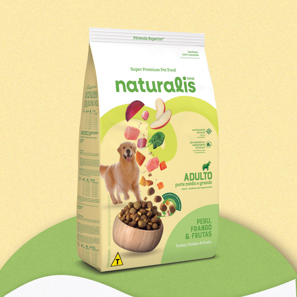 Comida para Perro Naturalis Adulto Raza Mediana Grande Pollo, Pavo y Frutas 2,5 Kg