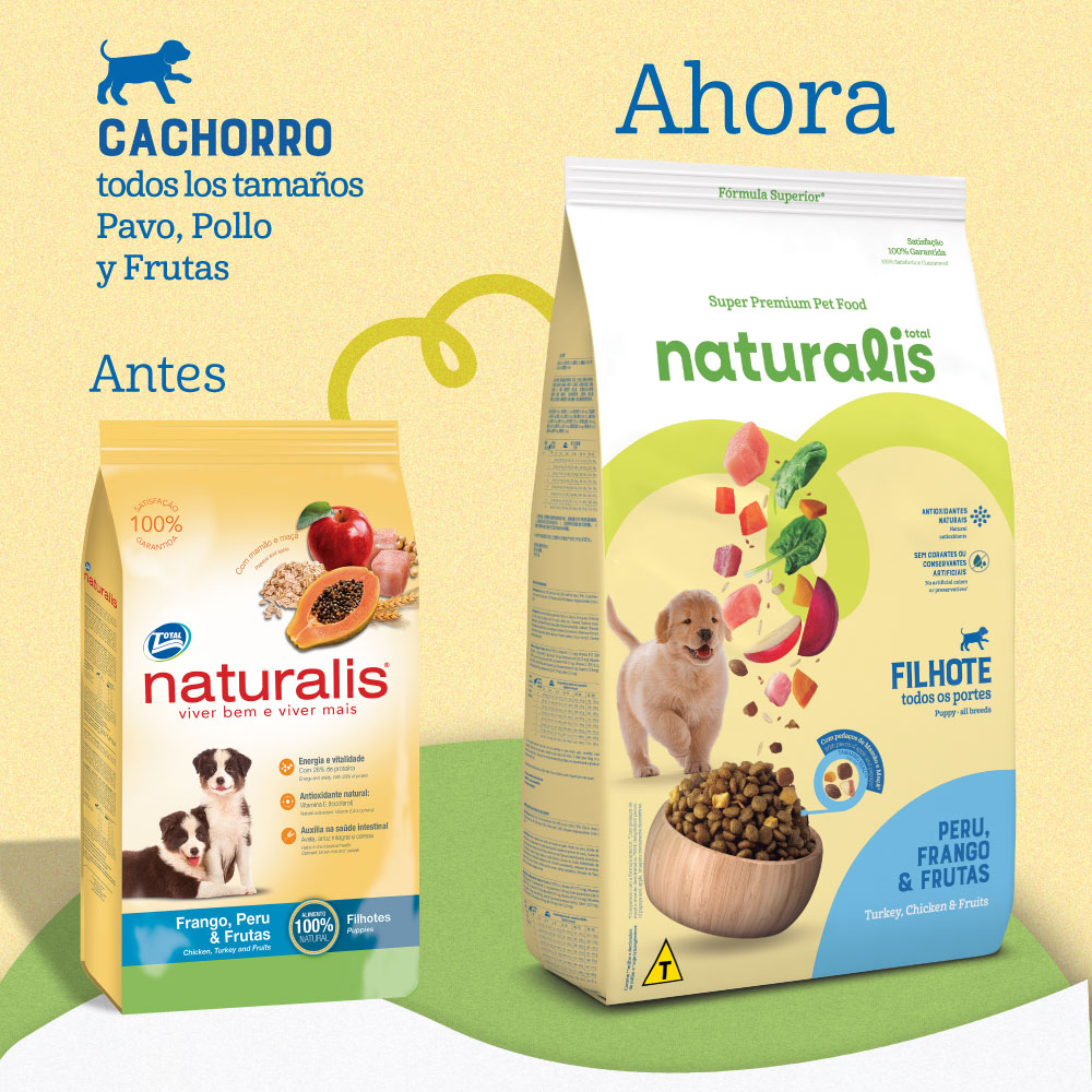 Comida para Perro Naturalis Cachorro Raza Mediana Grande Pollo, Pavo y Frutas 2,5 Kg