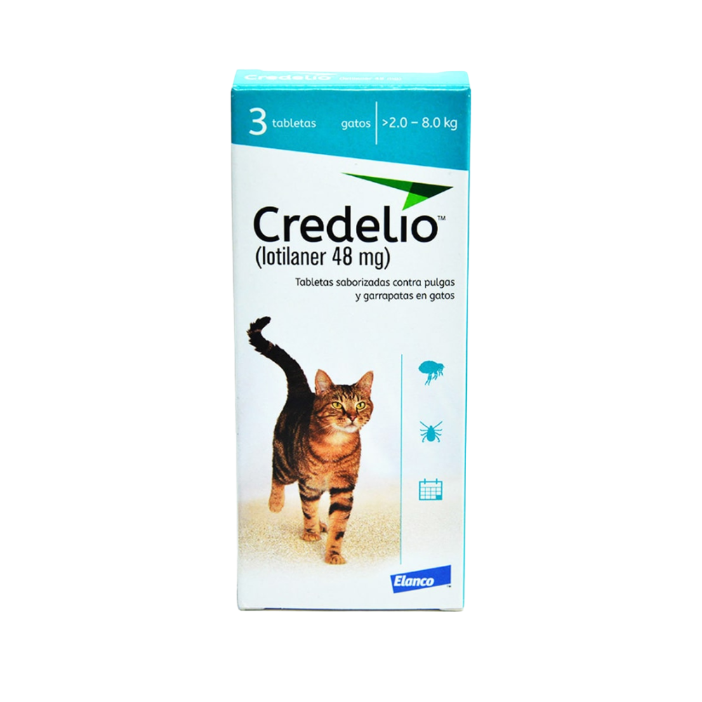 Credelio Gatos 48 mg - Tableta masticable 2.0 a 8.0 kg