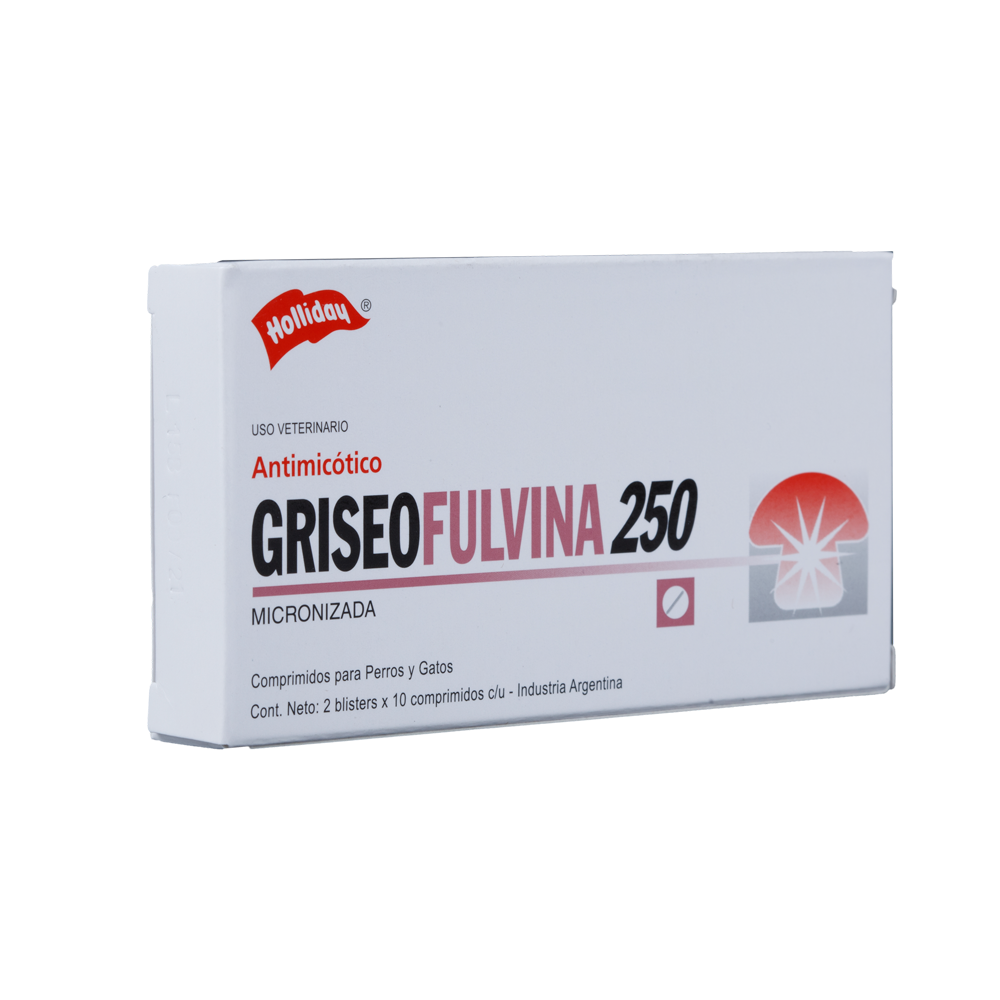 Fungistático Griseofulvina para Perros y Gato 250 mg