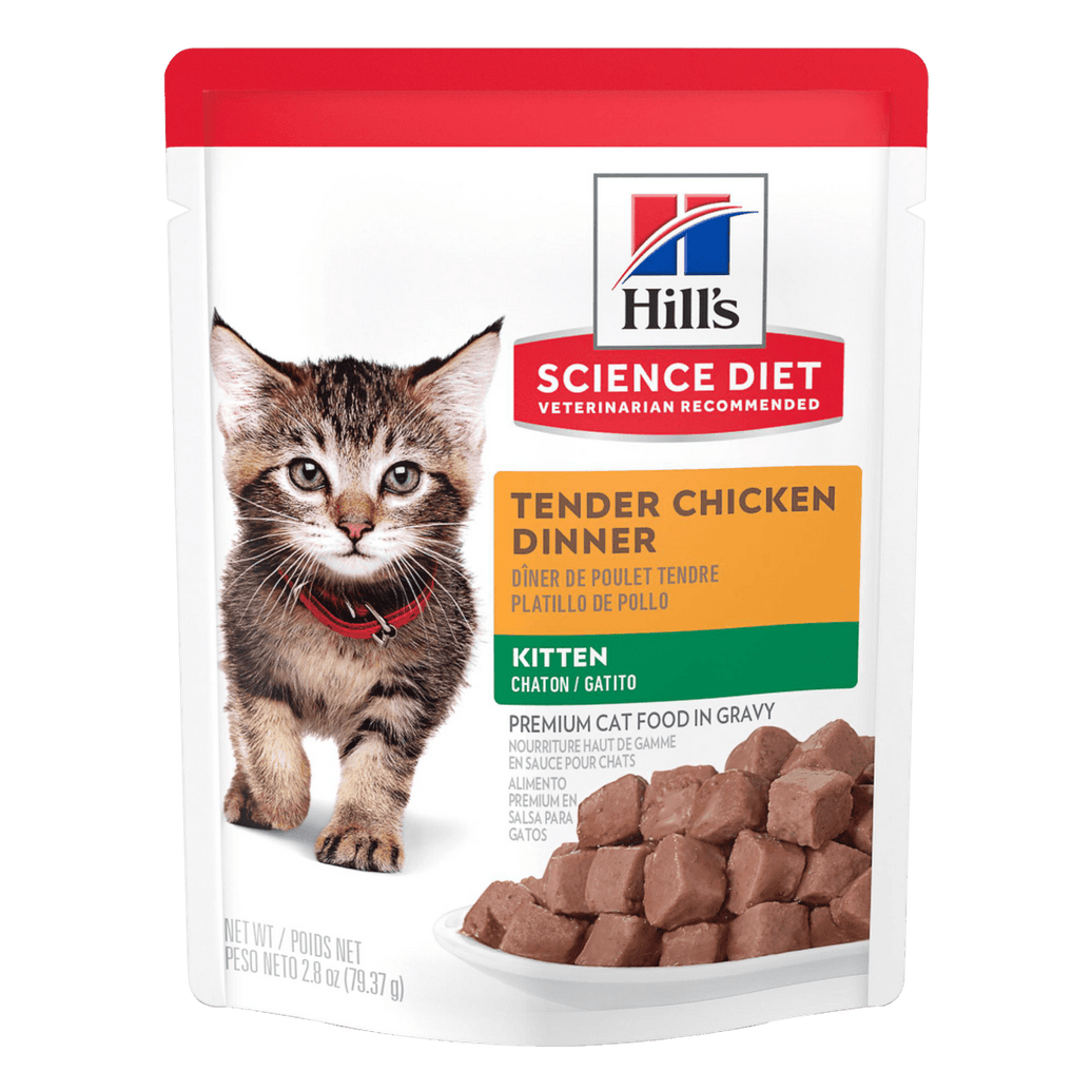 Hill's Kitten alimento húmedo en pouch para gatito sabor pollo 79g
