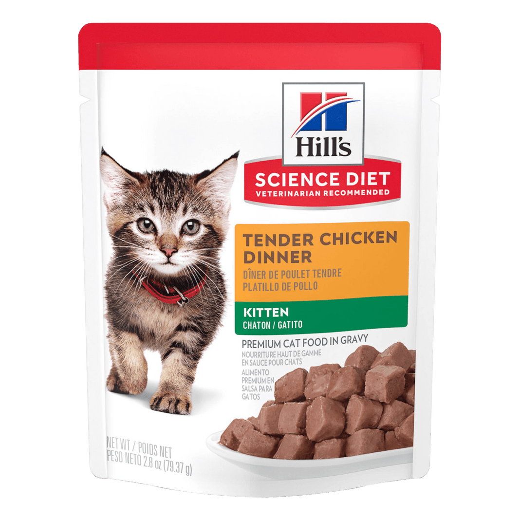 Hill's Kitten alimento húmedo en pouch para gatito sabor pollo 79g