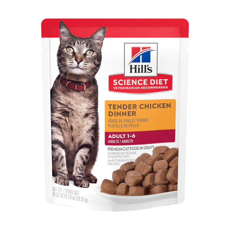 Hill's alimento húmedo en pouch para gato adulto sabor pollo 79g