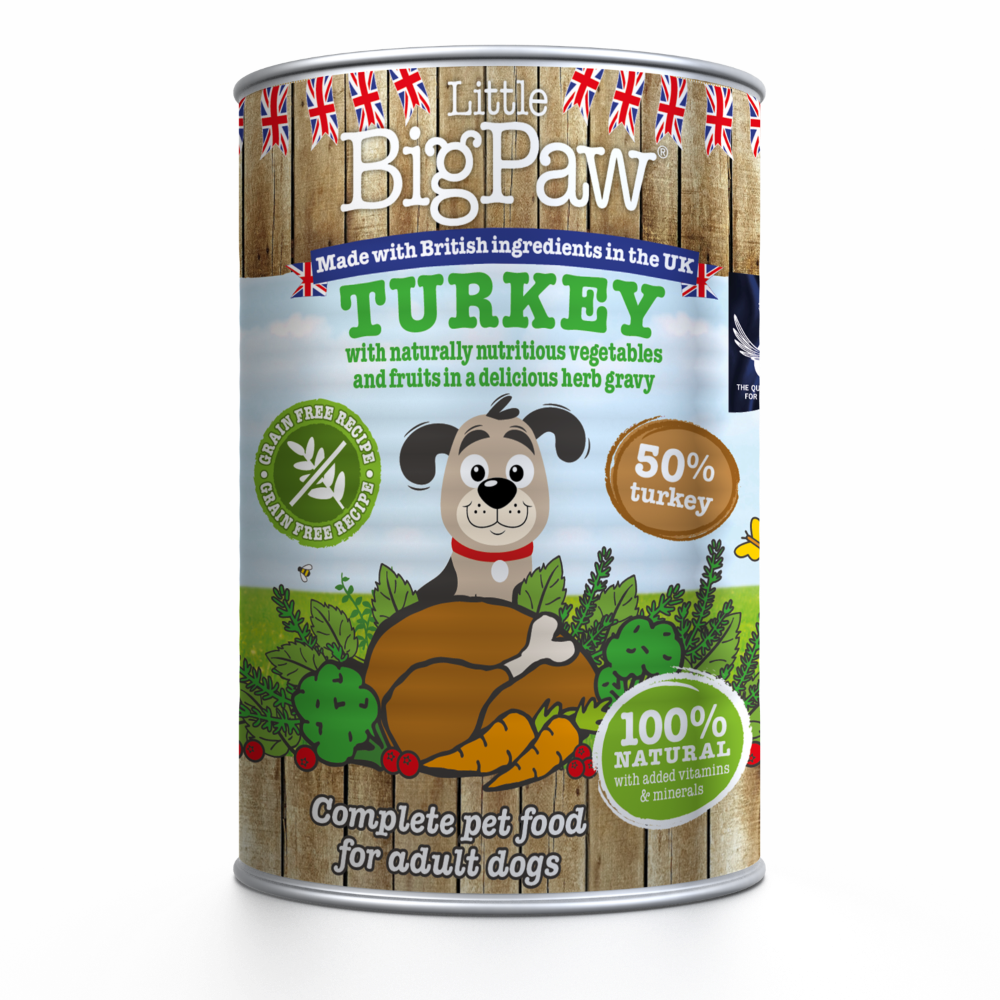 Comida Húmeda para perro Little Big Paw Pavo, arandanos y brocoli 390 gr