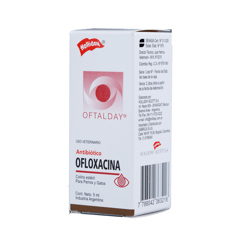Antibiótico Ofloxacina Colirio Gotas Perros y Gatos 20ml