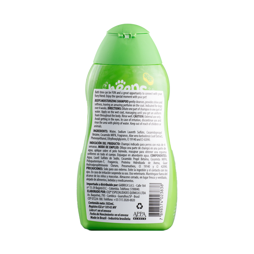 Shampoo para perro BEEPS Moisturunzing 502ml