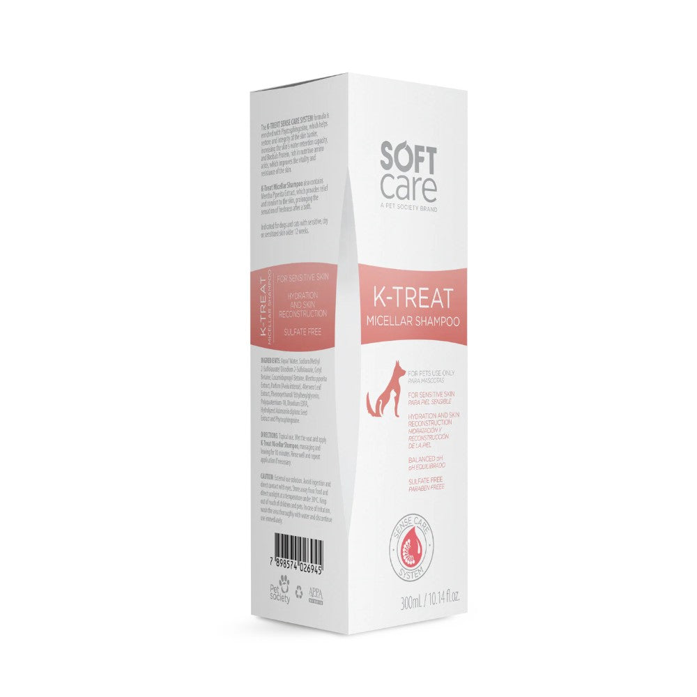 Shampoo para Perros y Gatos Soft Care K-Treat Micelar 300 Ml