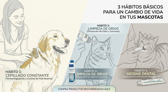 3 Hábitos Básicos de Higiene que Cambiarán la Vida de tu Perro o Gato