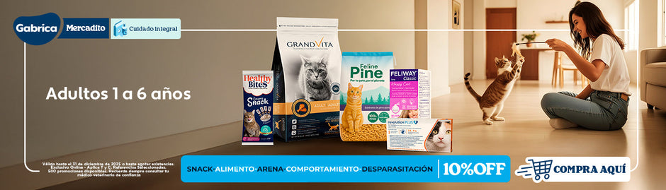2026-02 PLANNING GABRICA - 10%OFF Grand Vita Healthy, Bites Revolution, Feliway, Feline Pine - Gatos Cuidado Integral Adulto 1 a 6 años
