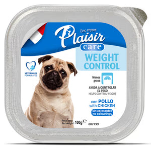Alimento húmedo Para Perro Control De Peso Plaisir Con Pollo