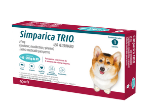 Antiparásitario Interno y Externo para perro Simparica Trio - 1 Tableta