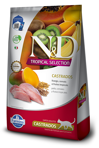 Concentrado para gatos Adultos N&D Natural And Delicious Tropical Adult Cat Castrados Frango