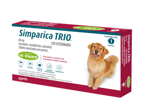 Antiparásitario Interno y Externo para perro Simparica Trio - 1 Tableta