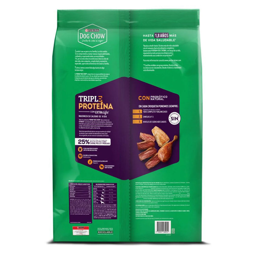 Dog Chow Adto 3 Proteina X 8 Kg Sin Colorantes