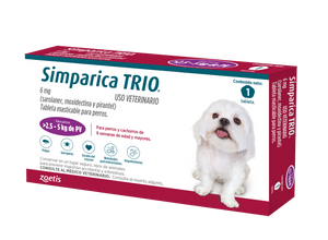 Antiparásitario Interno y Externo para perro Simparica Trio - 1 Tableta