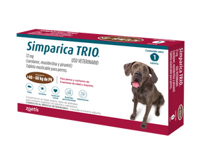 Antiparásitario Interno y Externo para perro Simparica Trio - 1 Tableta