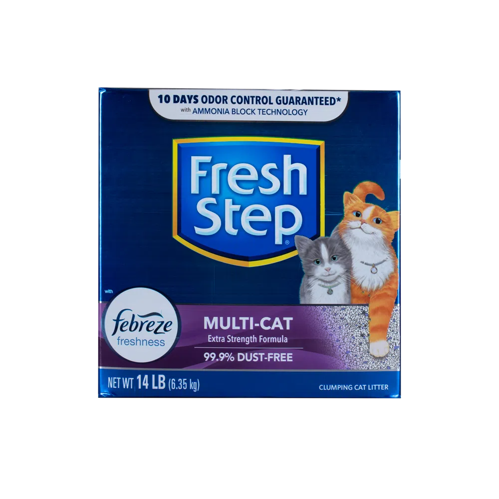 Arena para gato Fresh Step Multi Cat Aglomerante con Febreze 14Lbs