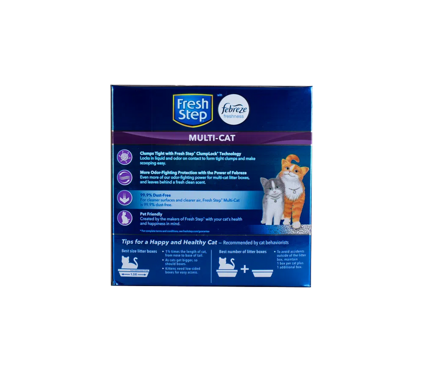 Arena para gato Fresh Step Multi Cat Aglomerante con Febreze 14Lbs