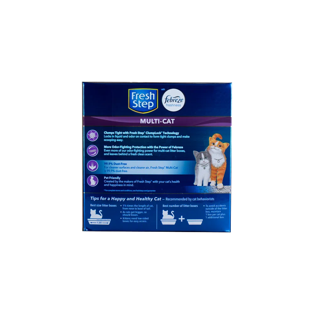 Arena para gato Fresh Step Multi Cat Aglomerante con Febreze 14Lbs