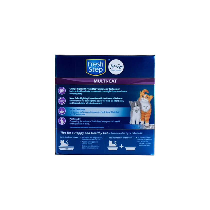 Arena para gato Fresh Step Multi Cat Aglomerante con Febreze 14Lbs