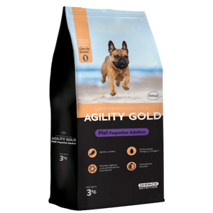 Agility Gold Pequeños Adulto Piel - 3 Kg