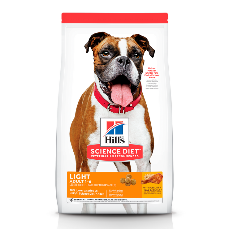 Comida para perro Hills Adulto Light Razas Medianas  15 Lb