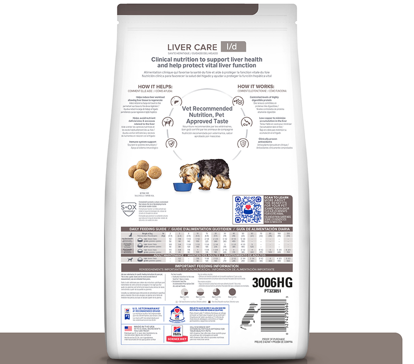 Comida para perro Hills Prescription Liver Care l/d 17,6Lbs