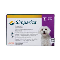 Antiparásitario Externo para perro  Simparica Caja 1 Tableta
