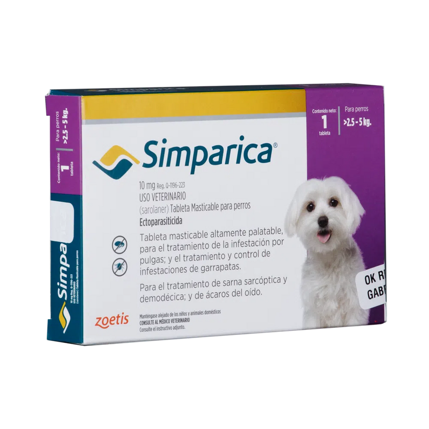 Antiparásitario Externo para perro  Simparica Caja 1 Tableta