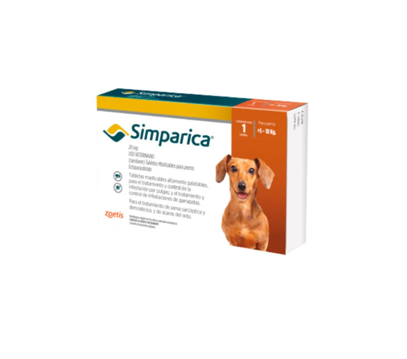 Antiparásitario Externo para perro  Simparica Caja 1 Tableta