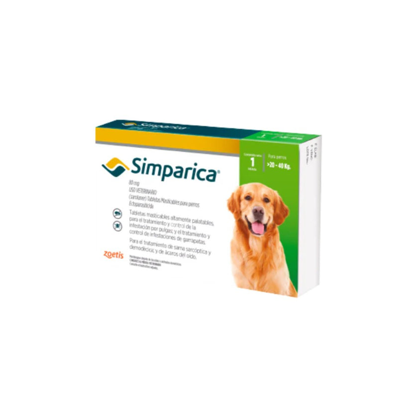 Antiparásitario Externo para perro  Simparica Caja 1 Tableta