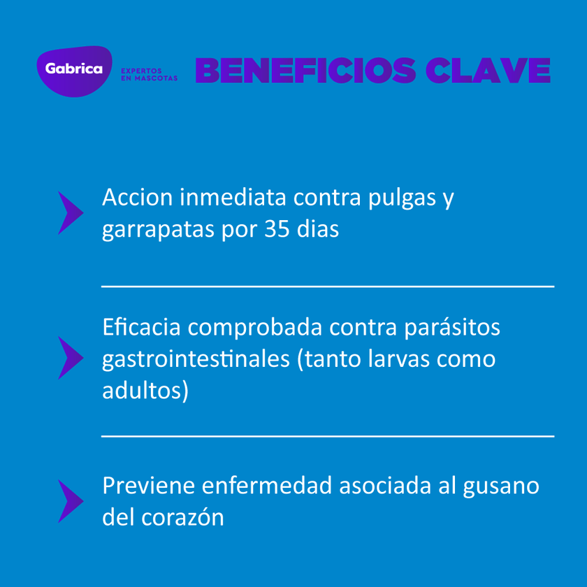 Antiparásitario Interno y Externo para perro Simparica Trio - 1 Tableta