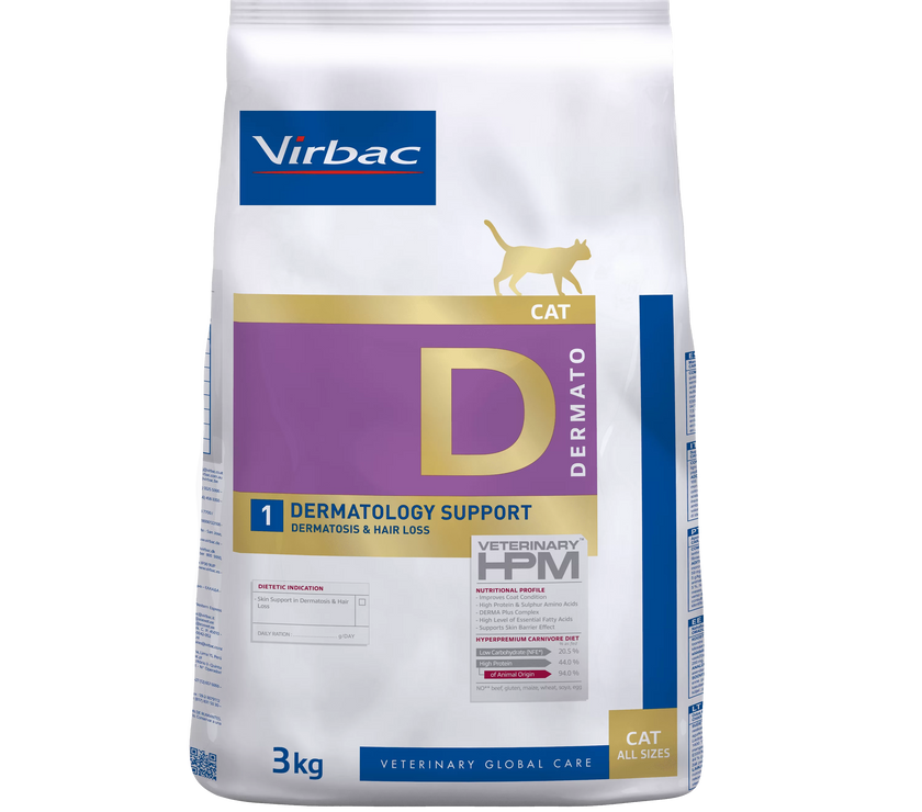 Virbac Cat Dermatology Support 3Kg