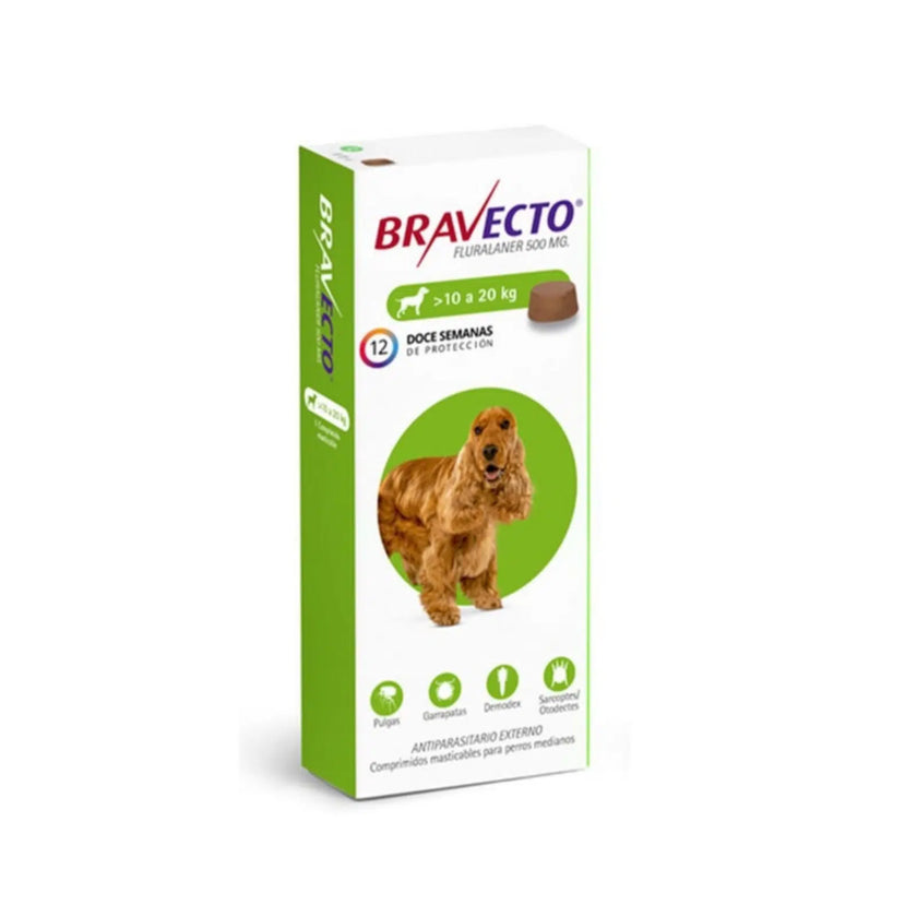 Bravecto Tab 10 A 20 Kg - 500 Mg