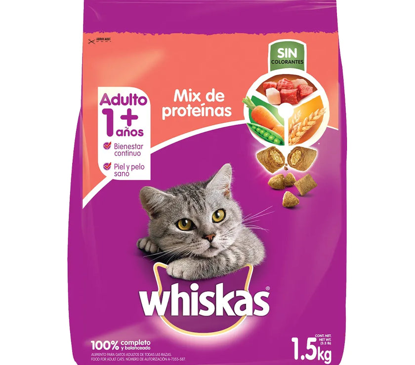 Whiskas Mix De Proteinas X 1,5Kg