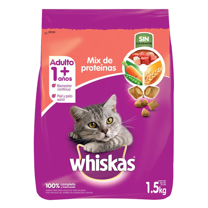 Whiskas Mix De Proteinas X 1,5Kg