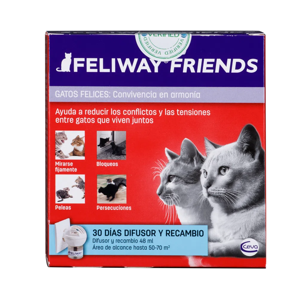 Difusor de aromas para gatos Feliway Friends + Recarga 48ml