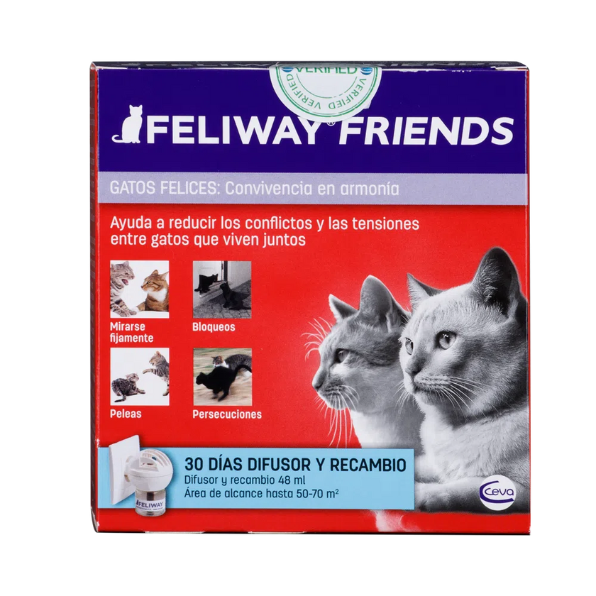 Difusor de aromas para gatos Feliway Friends + Recarga 48ml